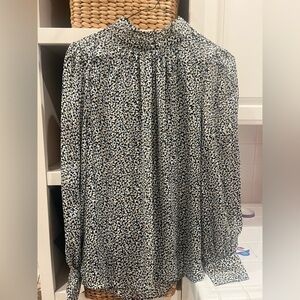 H&M Black and White Patterned Blouse‎